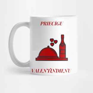 Priecīgu valentīndienu latviski latviešu valoda Mug